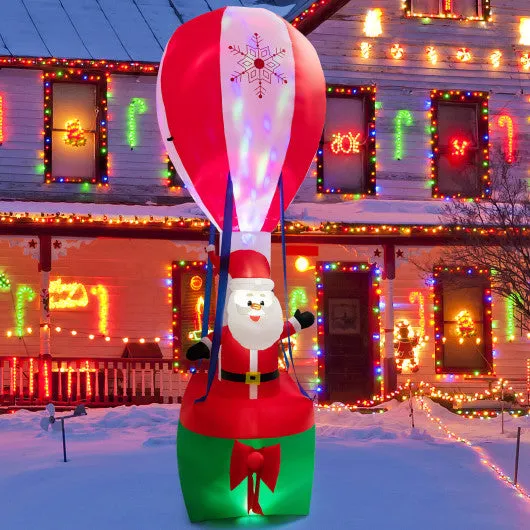 12 Feet Inflatable Hot Air Balloon and Santa Claus Decoration