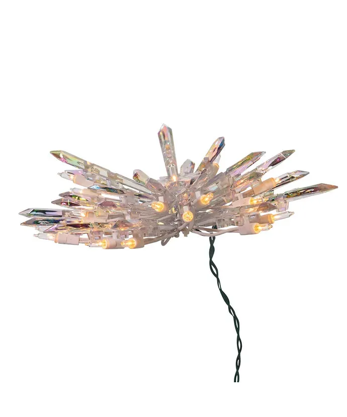 30-Light Crystal Snowflake Treetop, 11.25" (UL)