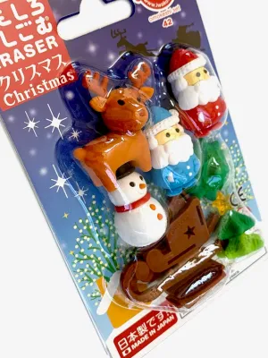 383041 IWAKO CHRISTMAS ERASER CARDS-SINGLE