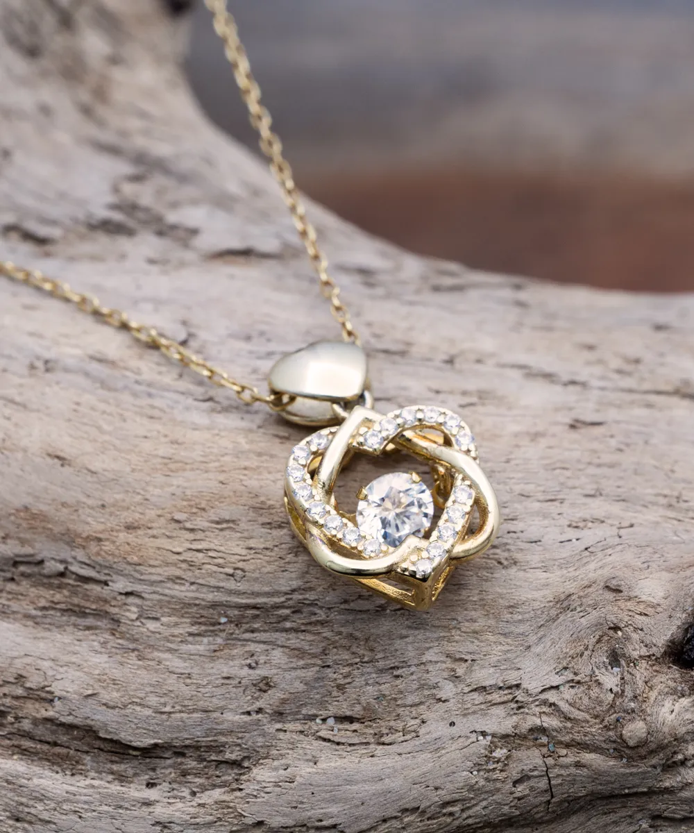 Airshow Stunt Pilot Wife Heart Knot Gold Necklace No One Should Underestimate A Woman Who Is Also An Airshow Stunt Pilot