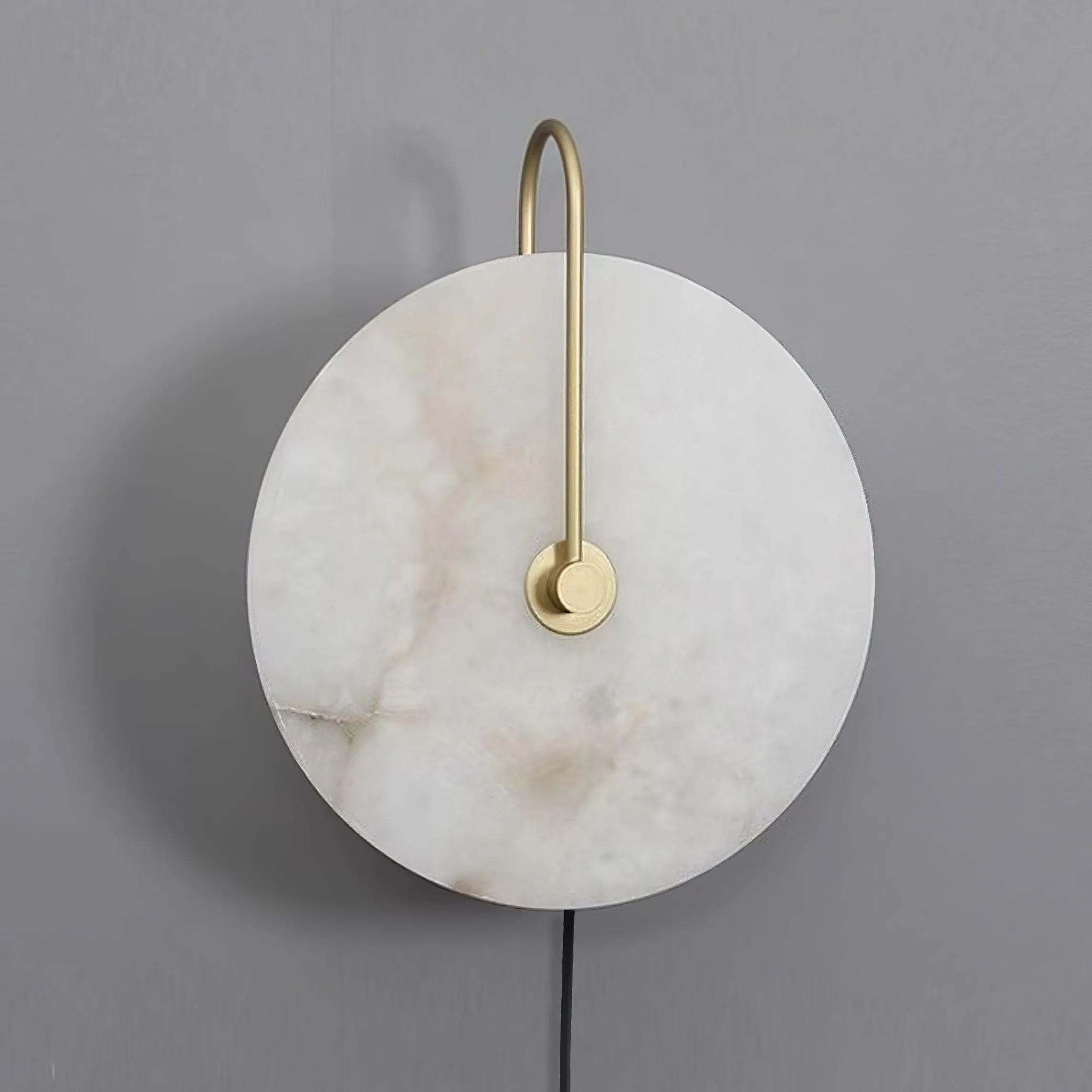 Alabaster LED Plug-In Wall Lamp