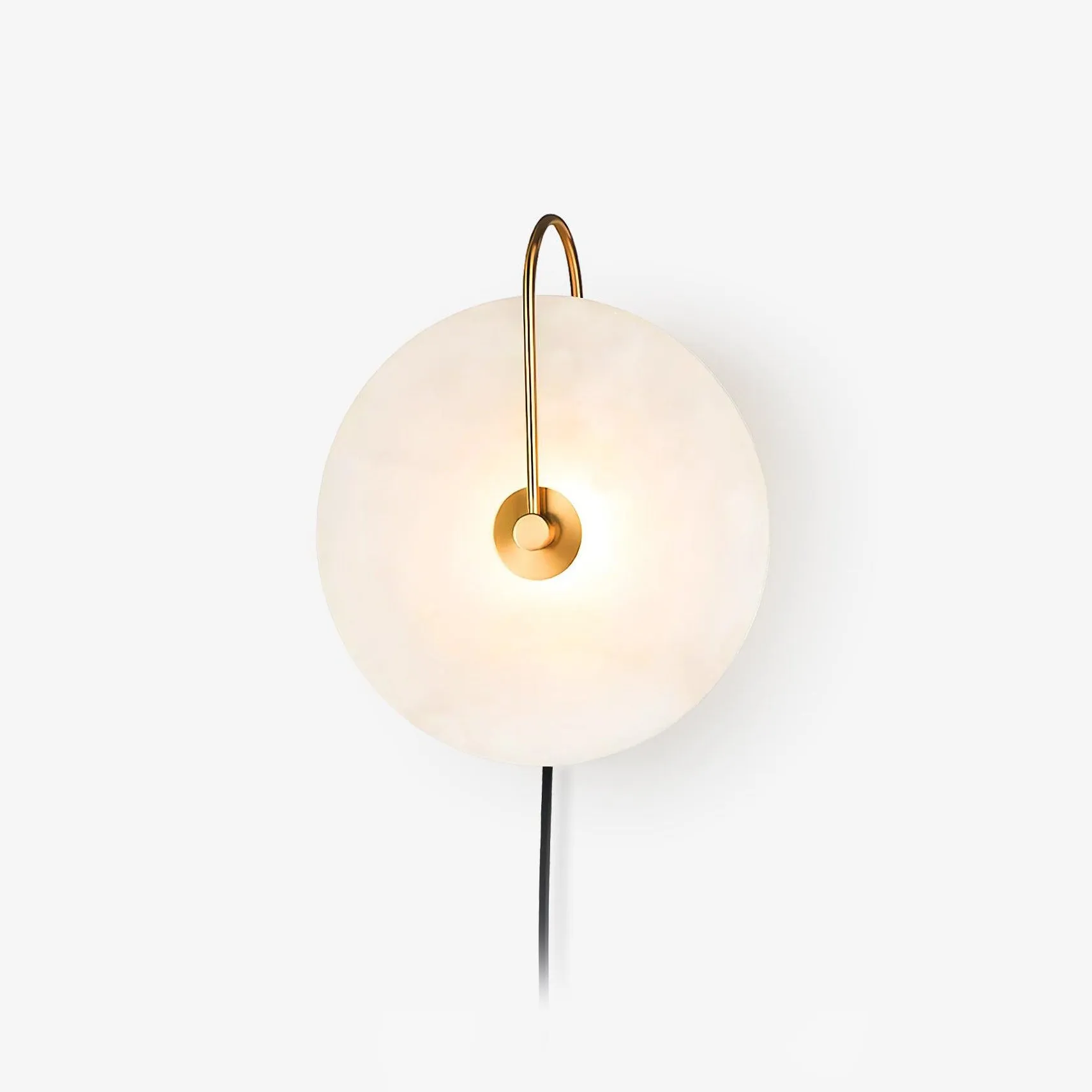 Alabaster LED Plug-In Wall Lamp