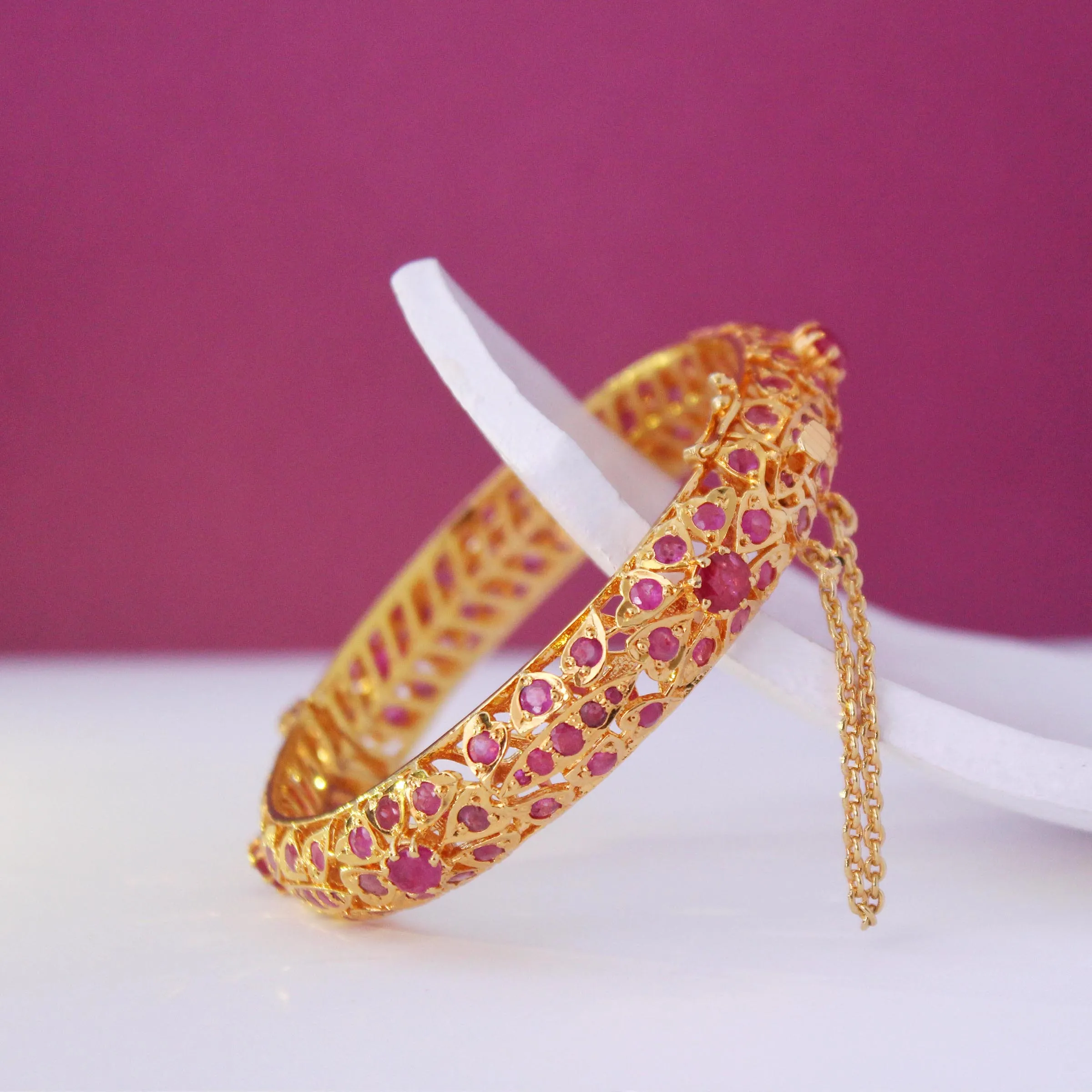 Bangle in Real Rubies