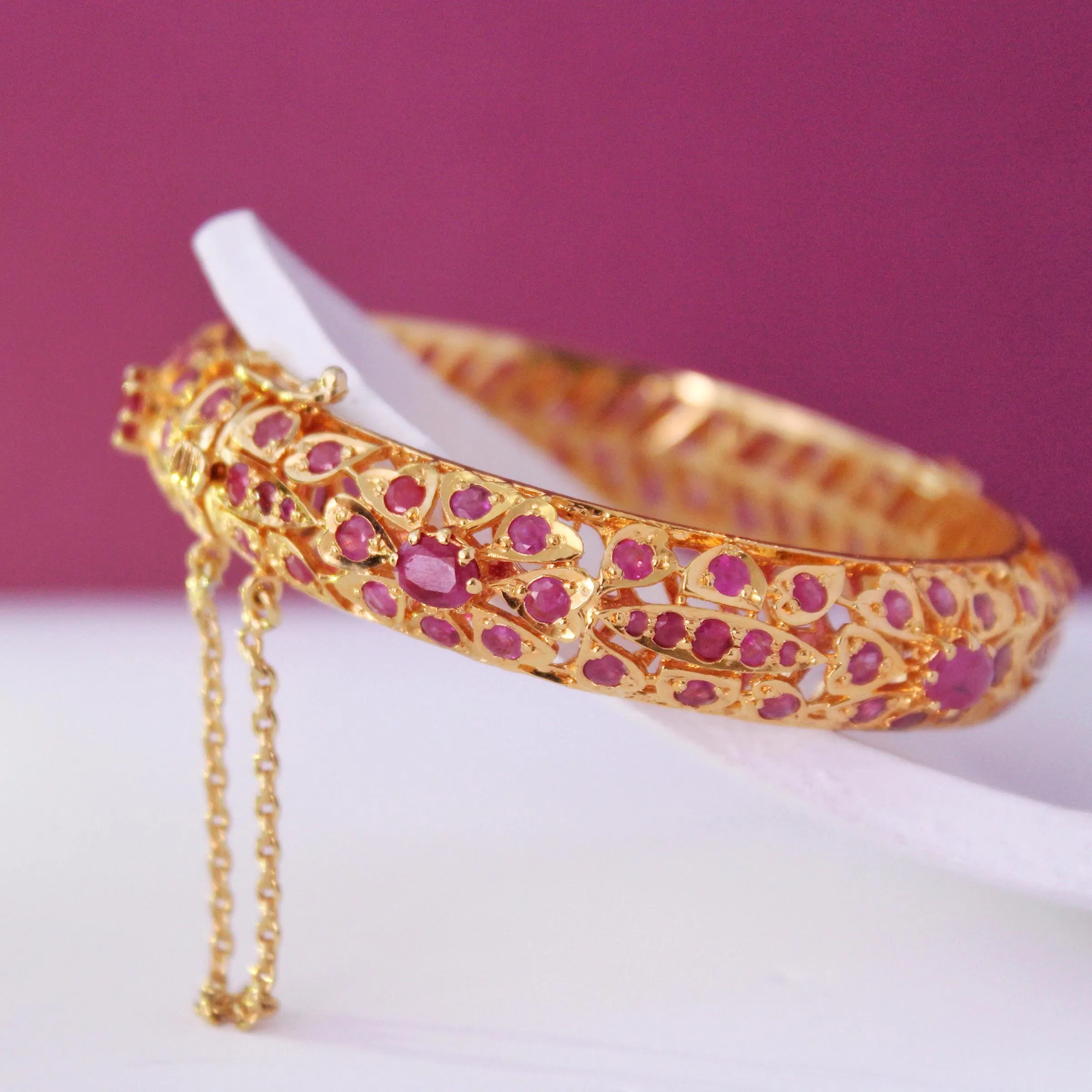 Bangle in Real Rubies