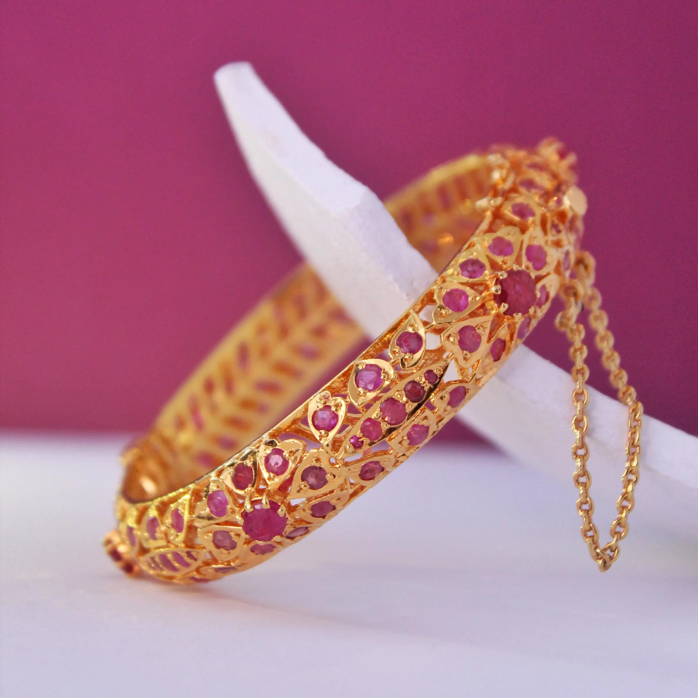 Bangle in Real Rubies