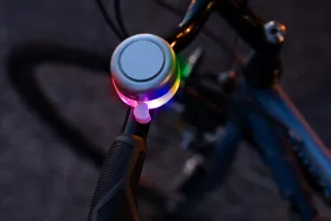 Bellbrightz Silver Bicycle Bell with Twinkling LEDs