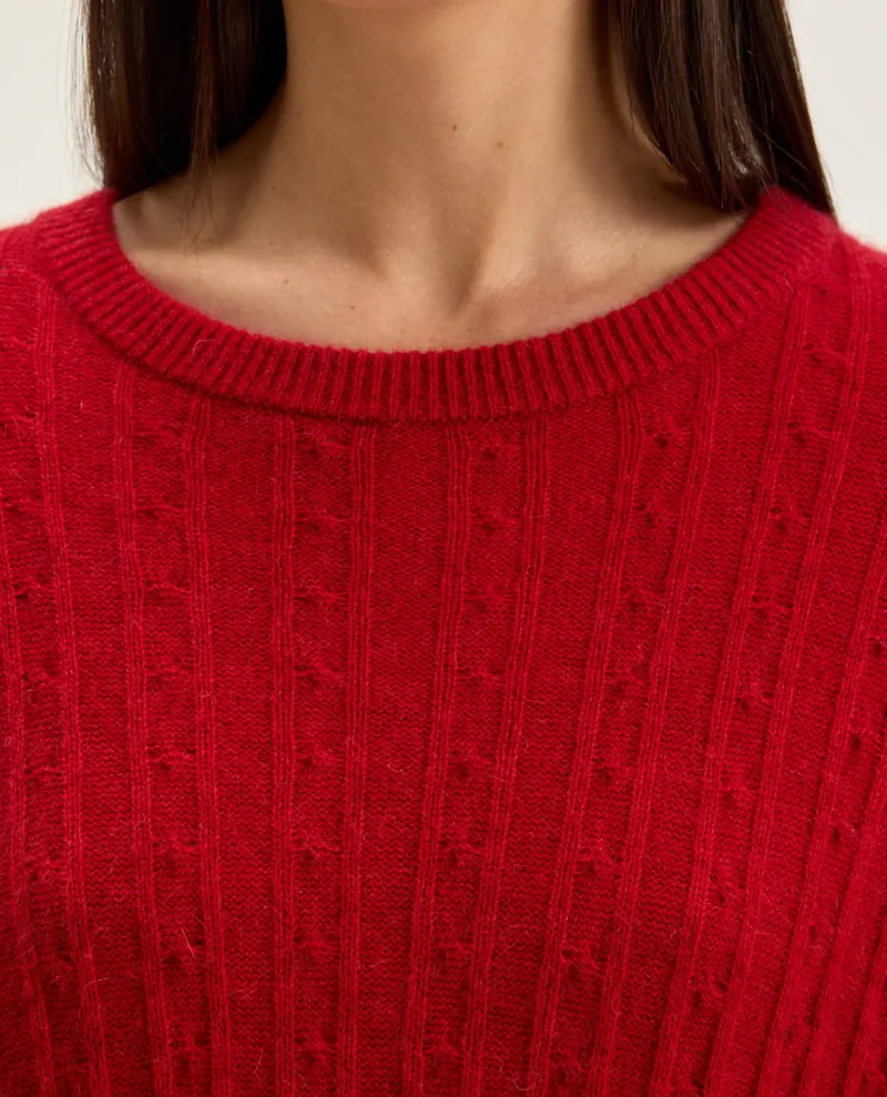 Bellerose Dukas Scarlet Crew Knit