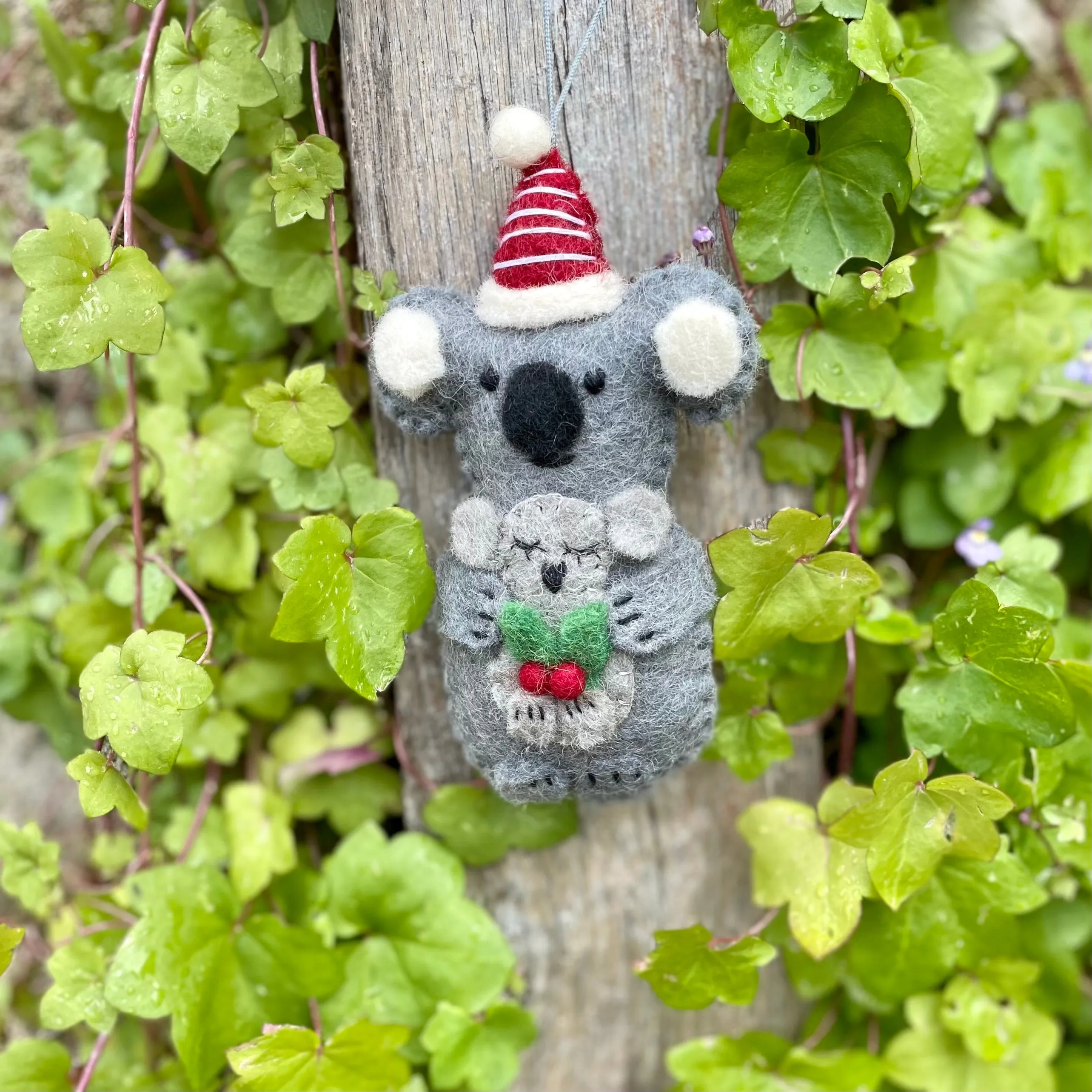 Christmas Koala with baby