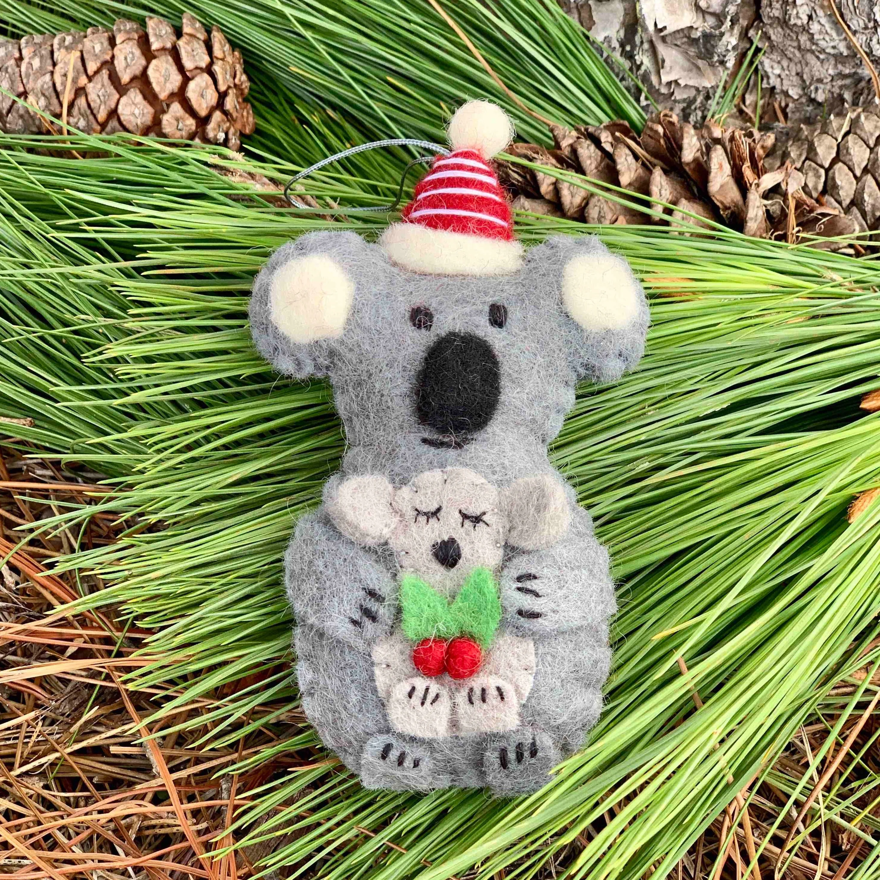 Christmas Koala with baby