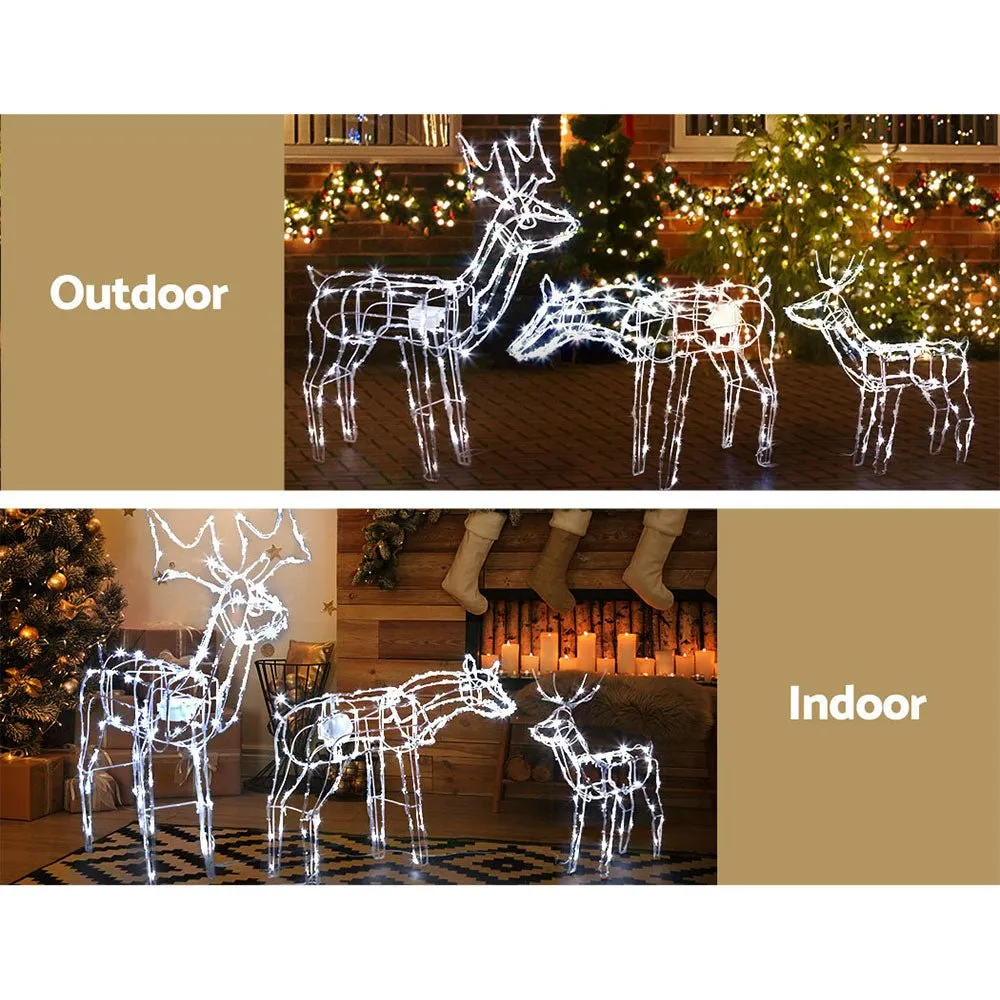 Christmas Motif Lights LED Rope Reindeer Waterproof Outdoor