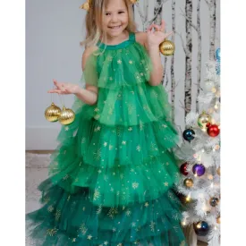 Christmas Tree Dress w/ Headpiece