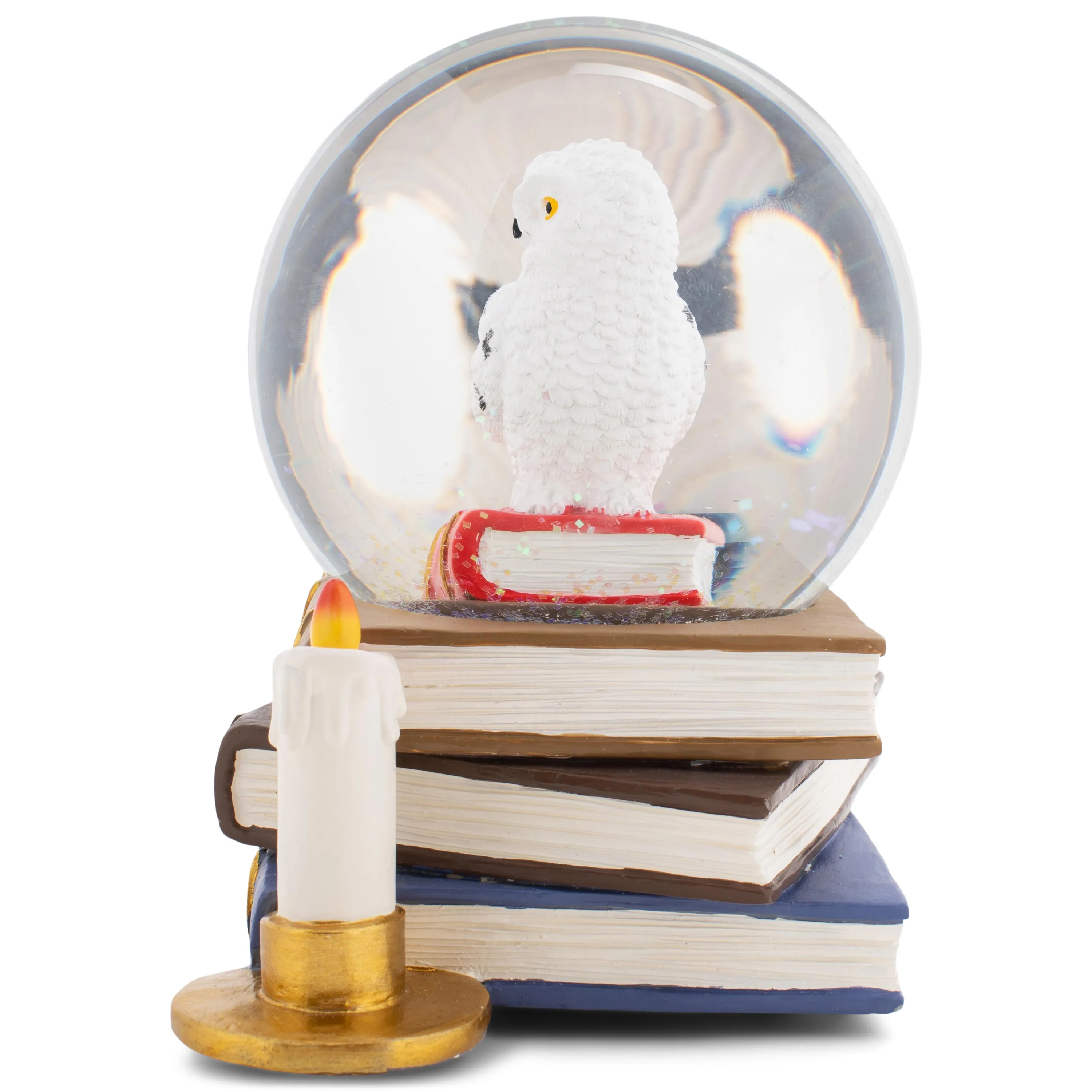 Elanze Designs Snowy White Owl 100MM Musical Snow Globe Plays Tune Fantasie Impromptu