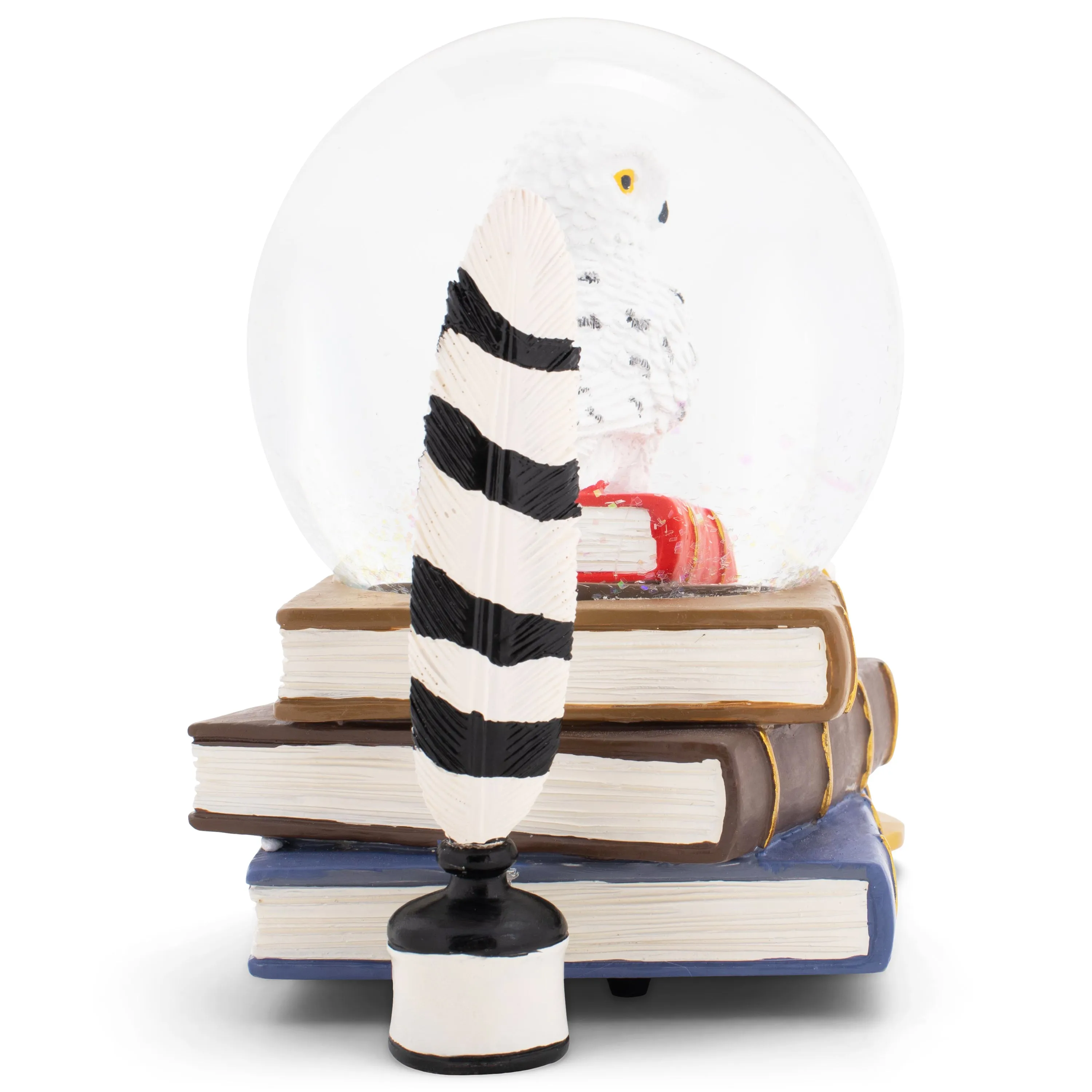 Elanze Designs Snowy White Owl 100MM Musical Snow Globe Plays Tune Fantasie Impromptu