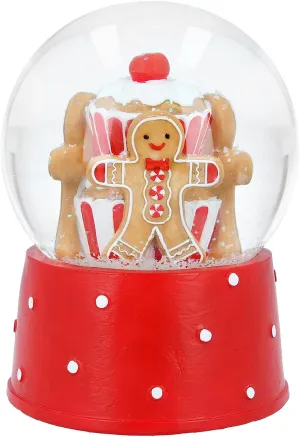 Gingerbread and Cupcake Christmas Snow Globe