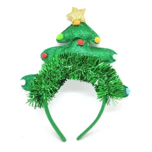 Glitter Christmas Tree Headband