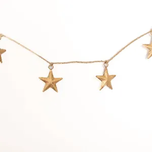 Gold Brass Star Garland