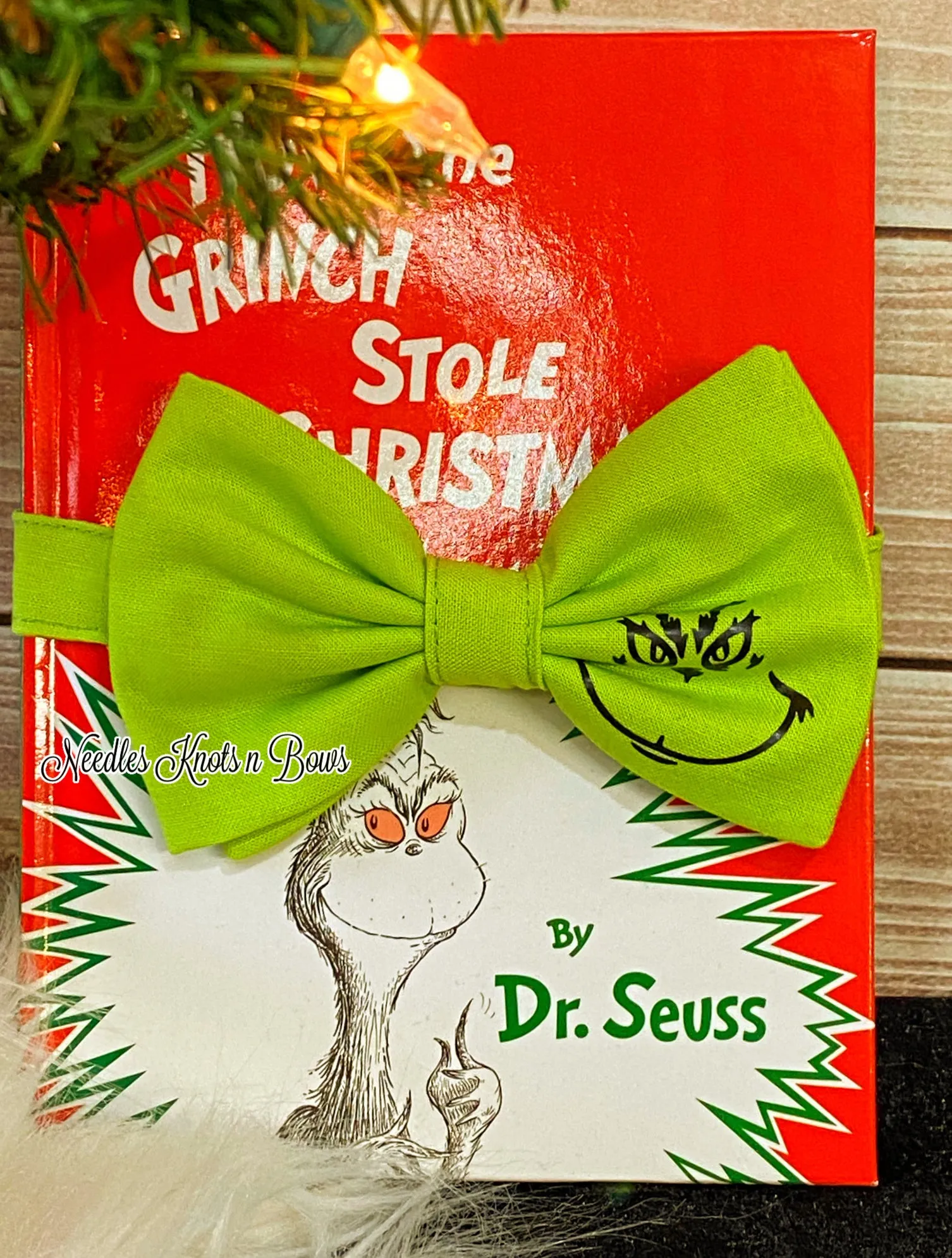 Grinch Christmas Holiday Bow tie