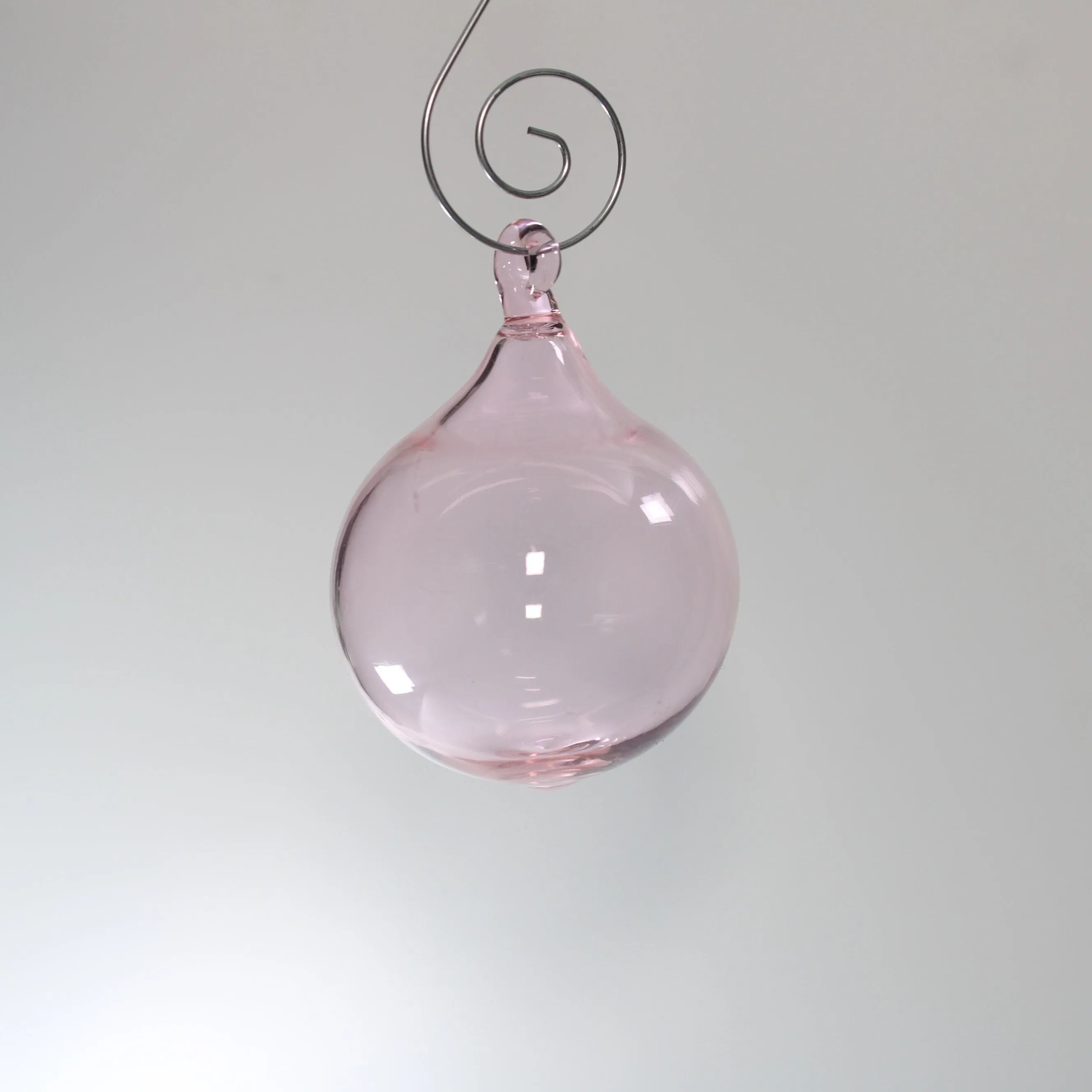 Hand Blown Glass Pink Ornament Collection