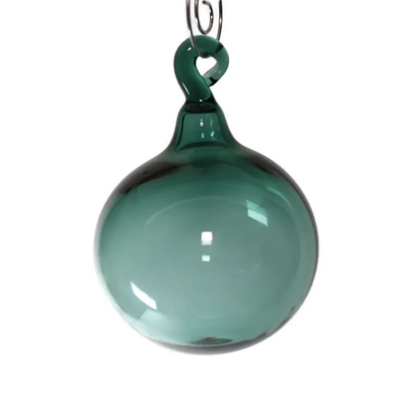 Hand Blown Glass Teal Ornament Collection