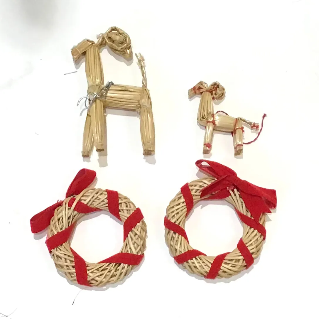 Handmade Straw Christmas Ornaments