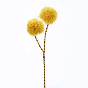 Kurt Adler Yellow Pom-Pom Pick