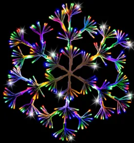 LED Multicolour Twinkling Sparkle Snowflake (60cm)