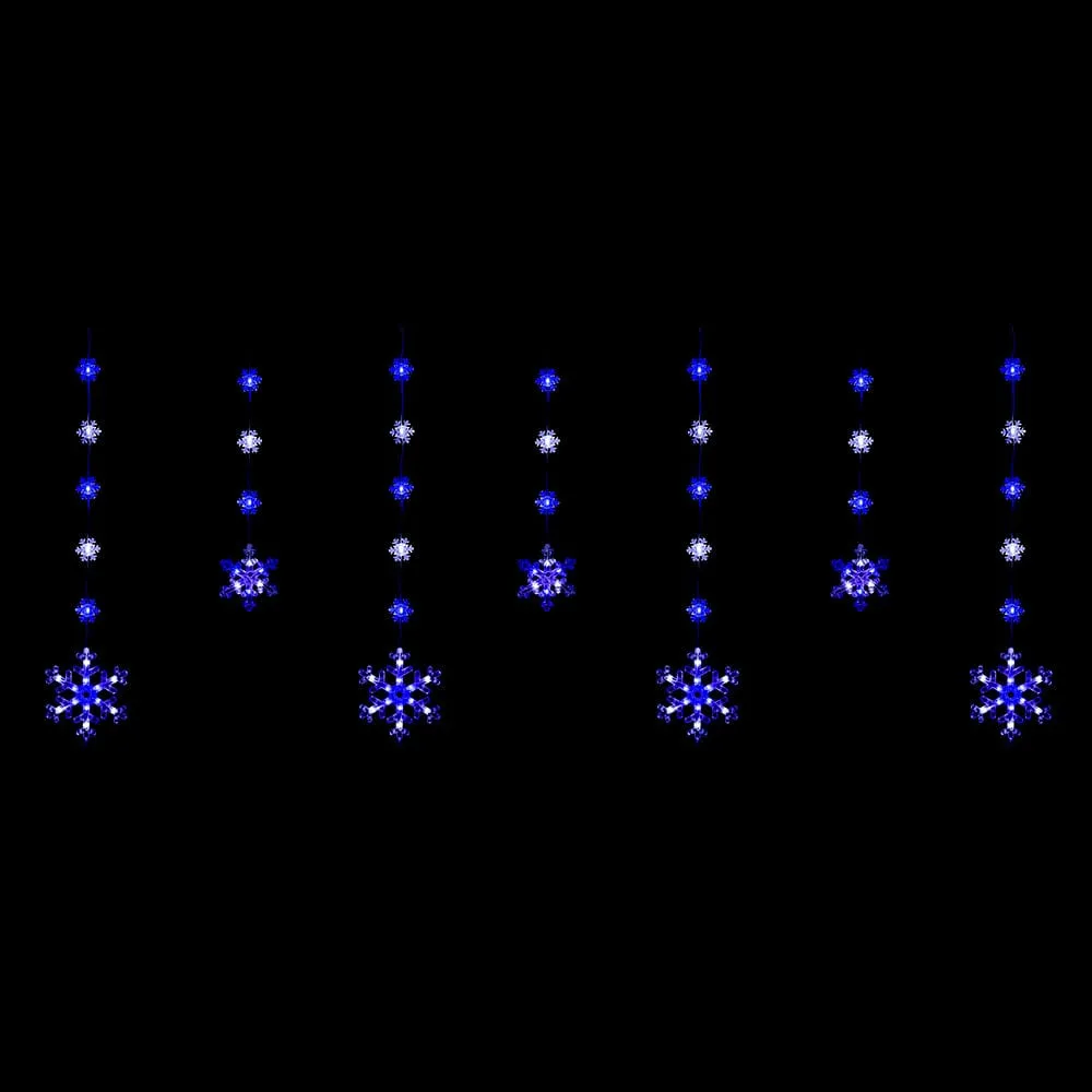 LED Snowflake Dual-Size Curtain 2 Asst