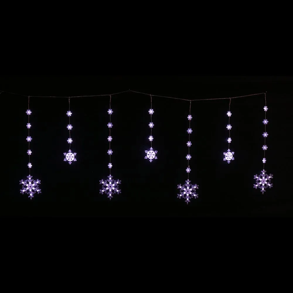 LED Snowflake Dual-Size Curtain 2 Asst