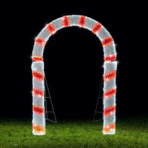 LED Tinsel Ropelight Twinkling Candy Cane Arch