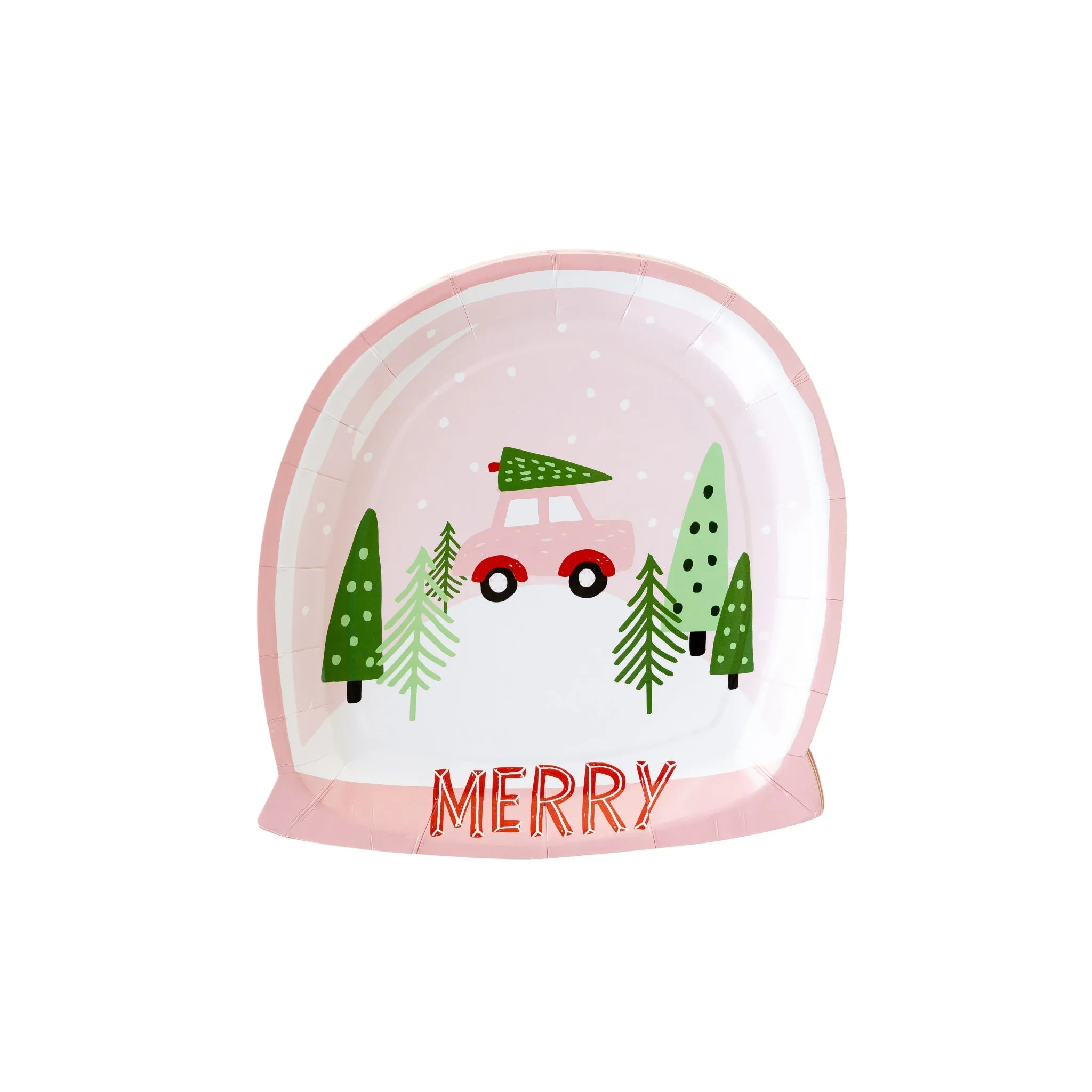 MER1040 -Snowglobe Shaped Paper Plate