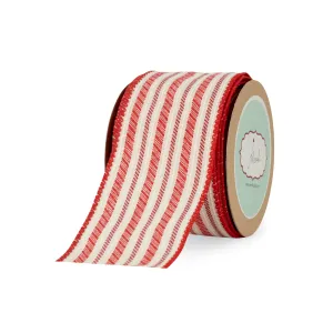 Red And White Stripes With Stitches