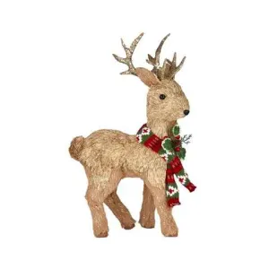 Standing Reindeer with Scarf 27x46cm