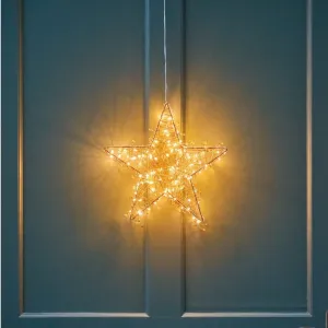 Twinkling Copper Star LED Light Decoration - Small