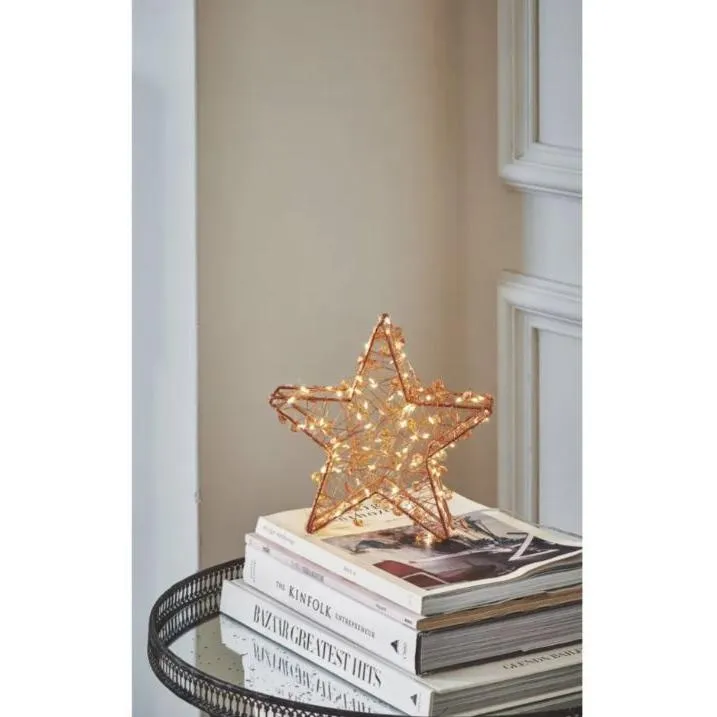 Twinkling Copper Star LED Light Decoration - Small